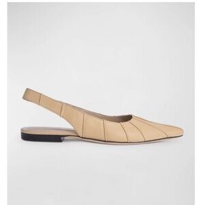 BY FAR Cyd Calfskin Slingback Ballerina Flats